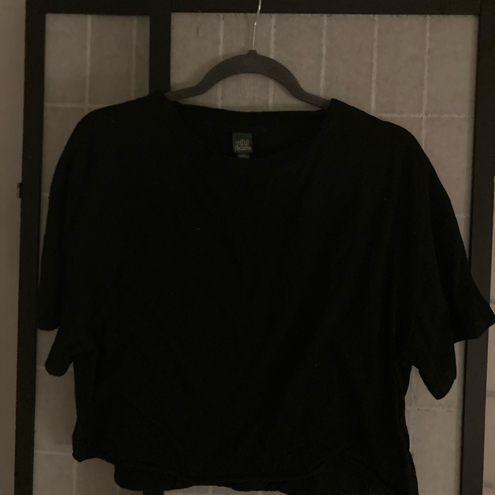 Black Women's Top - Wild Fable Classic Crop Too
